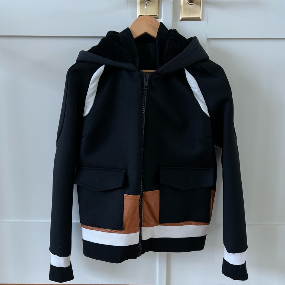 Tim Coppens Bomber Jacket with Leather Trim// Size Medium